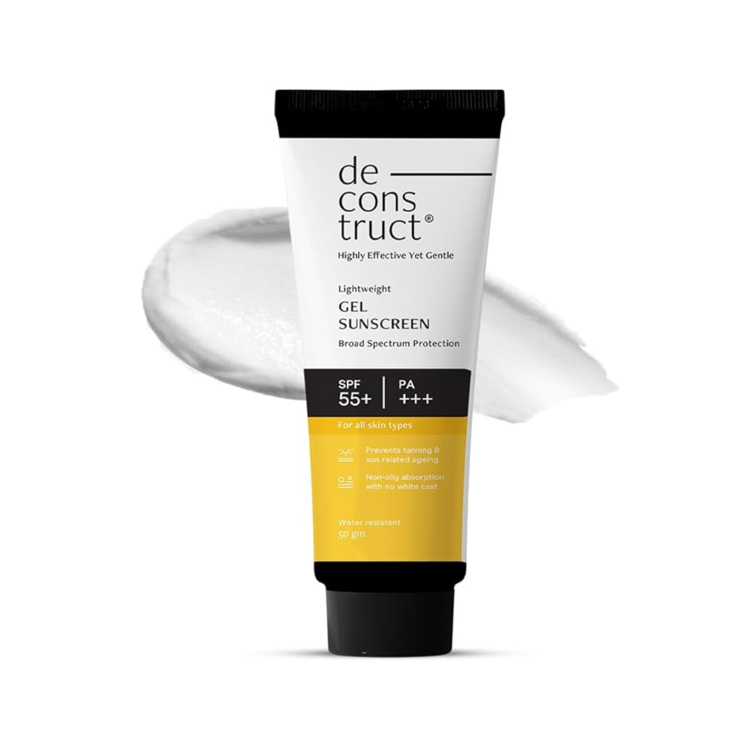 Deconstruct Face Gel Sunscreen Spf 55+ And Pa+++ (Control Oil & Give Instant Glow)